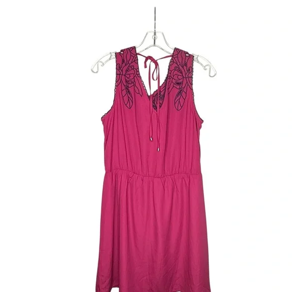 Market & Spruce Magenta Dress with Purple Trim - Picture 4 of 11